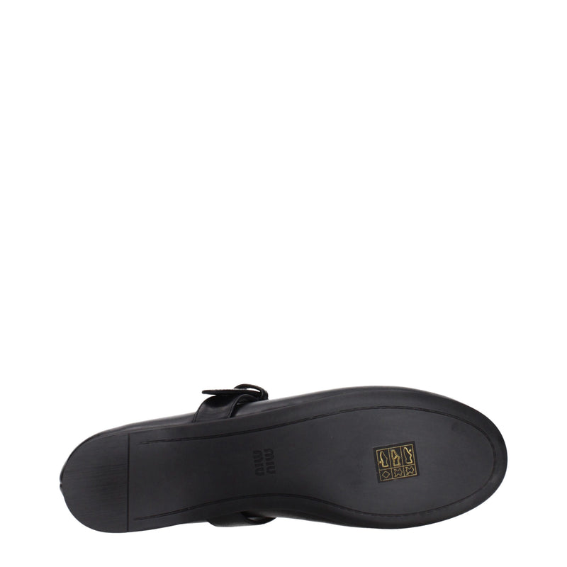 Ballerine nere in pelle Miu Miu