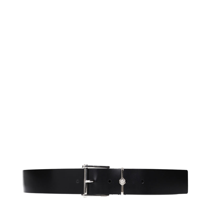 Versace Black Leather Regular Belt