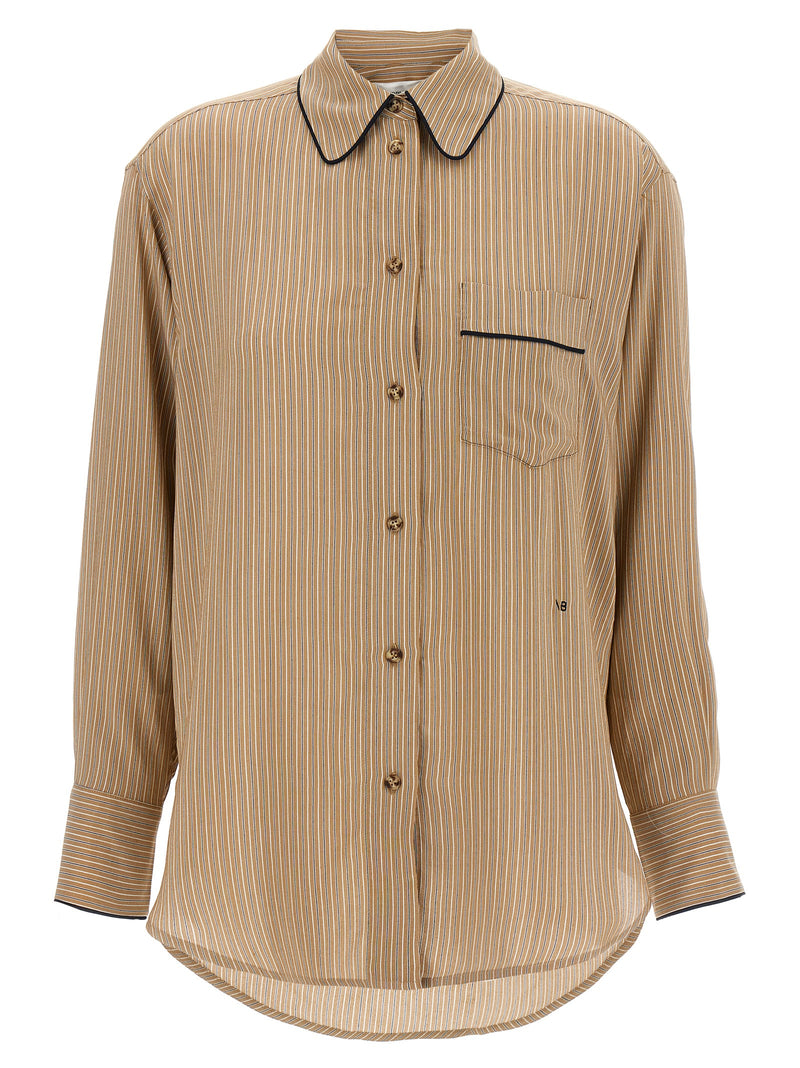 Victoria Beckham Piping Detail Pyjama Shirt | Urbalenti... | Urbalenti™ NYC