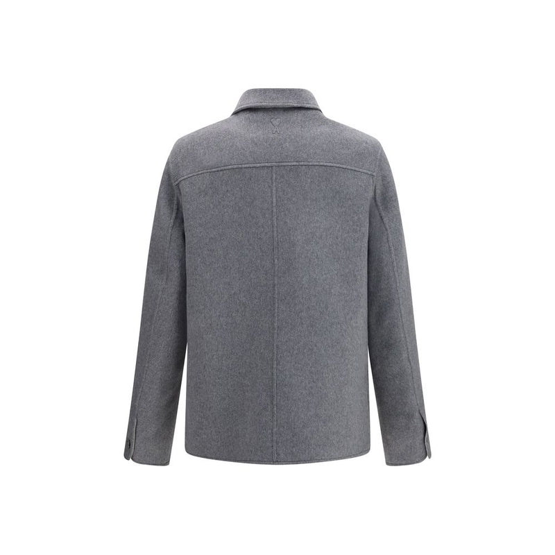Ami Paris Wool Full-Length Jacket for Men