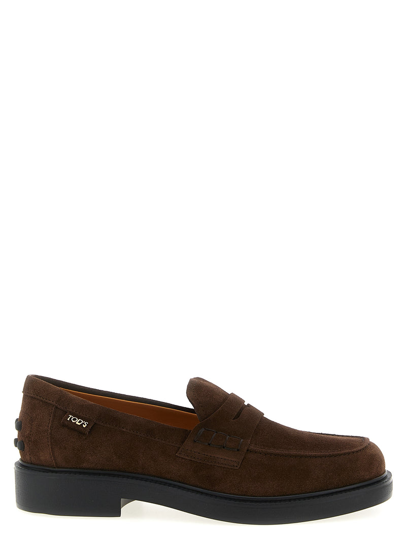 Mocasines sin cordones de piel de becerro Tod's para mujer