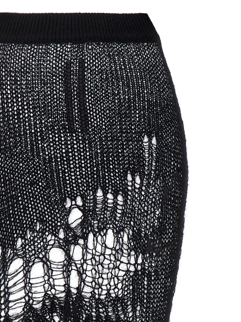 Minigonna in nylon nera Rick Owens
