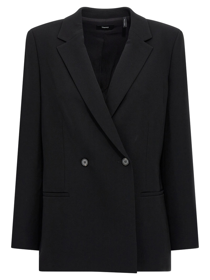 Blazer negro de triacetato de Theory