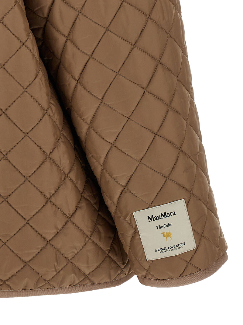 Giacca in tessuto tecnico beige di Max Mara in poliestere