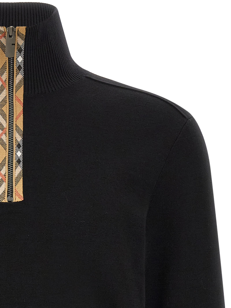 Cardigan en laine noire Burberry