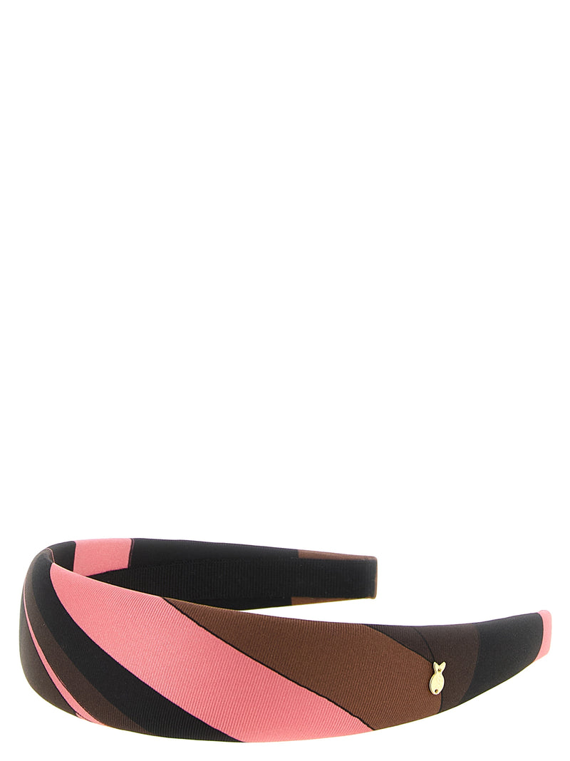 Fascia per capelli in seta multicolore Emilio Pucci