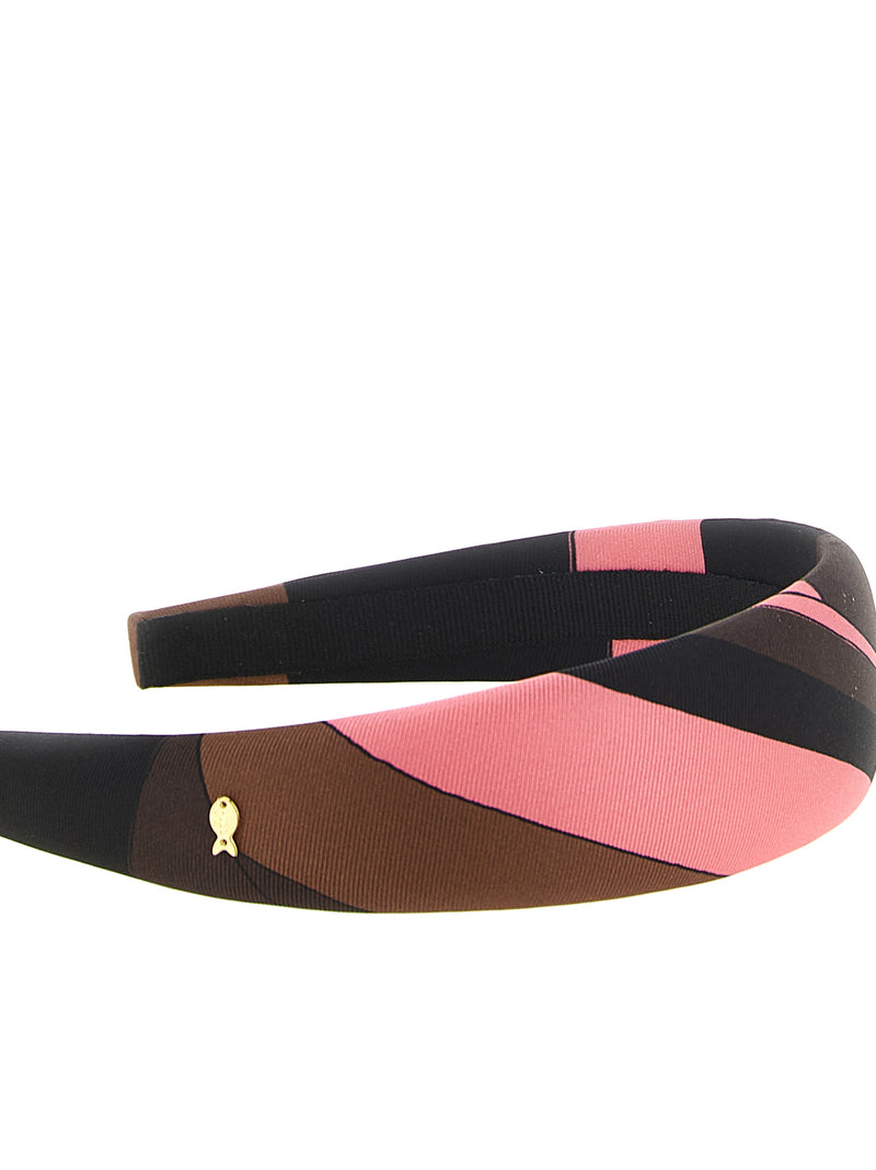 Fascia per capelli in seta multicolore Emilio Pucci
