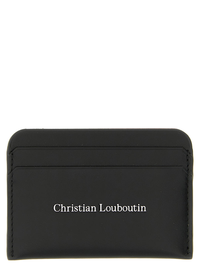 Tarjetero Christian Louboutin de piel de becerro negra