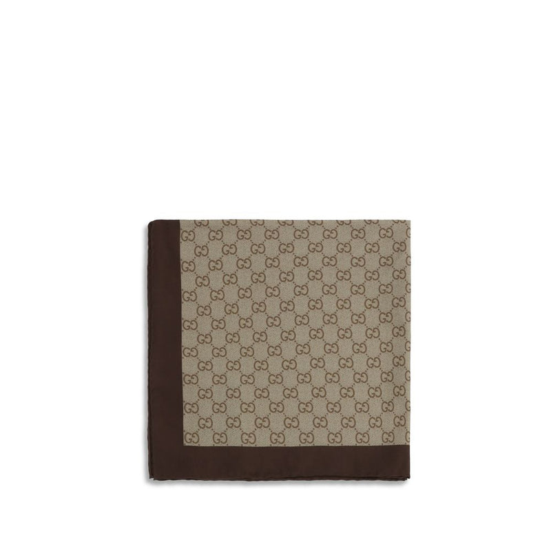 Foulard in seta beige Gucci