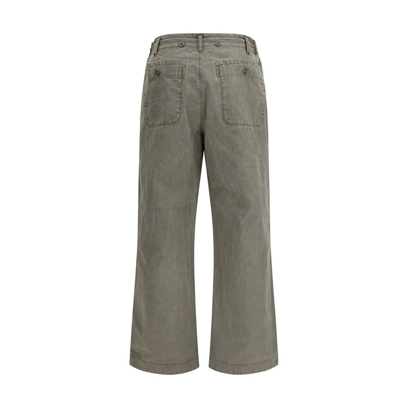 Pantalones casuales bicolor de algodón de Golden Goose