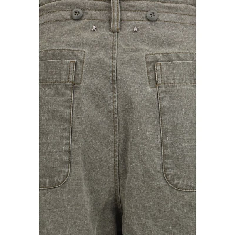 Pantalones casuales bicolor de algodón de Golden Goose