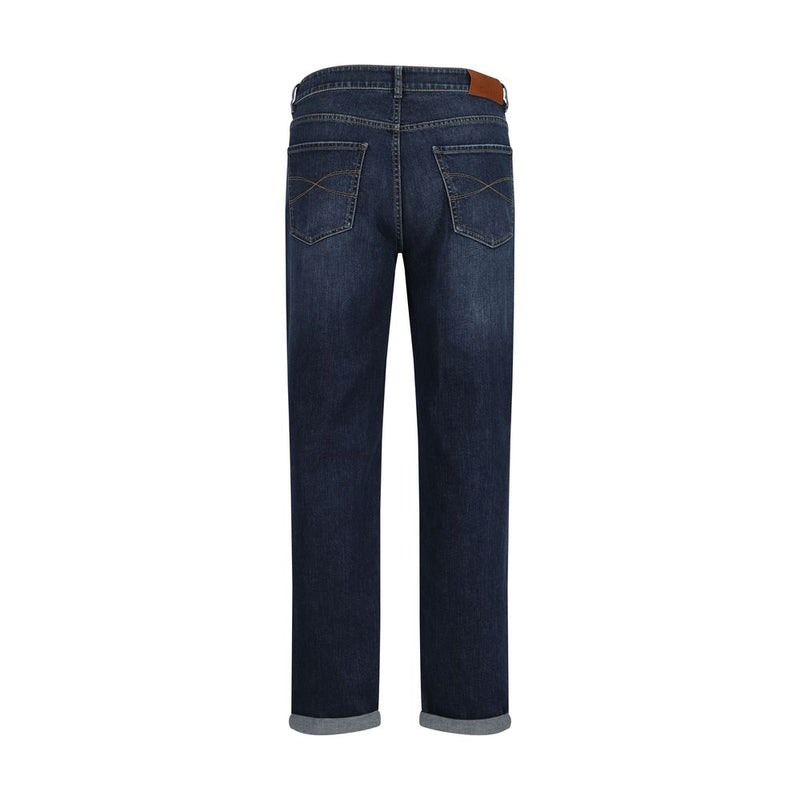 Jean droit en coton bleu Brunello Cucinelli