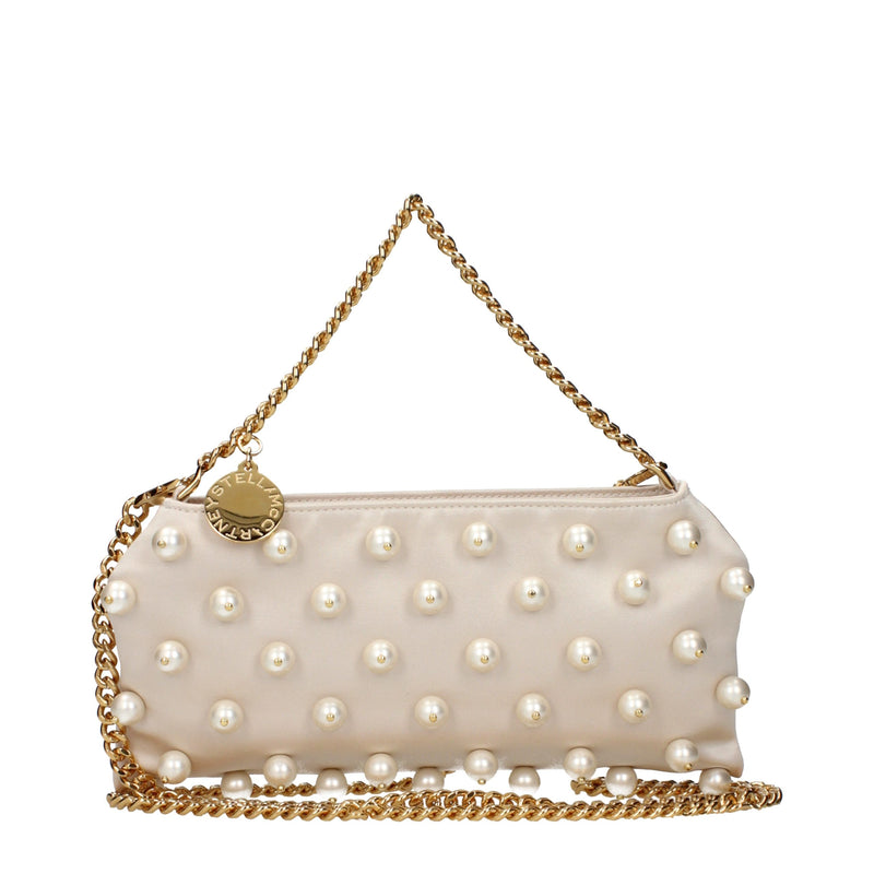 Bolsa de mão de tecido bege Stella McCartney