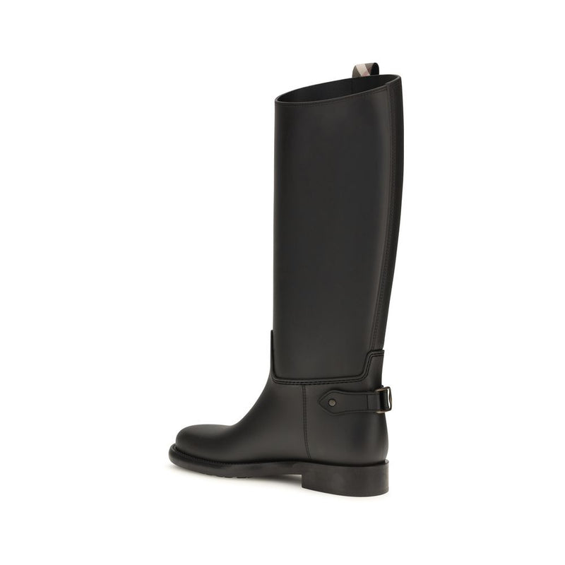 Botas de chuva pretas de poliuretano Burberry