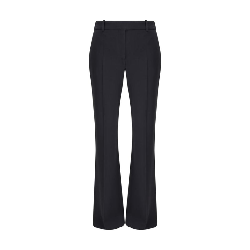 Pantalones acampanados negros de acetato de Alexander McQueen