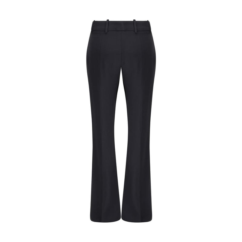 Pantalones acampanados negros de acetato de Alexander McQueen