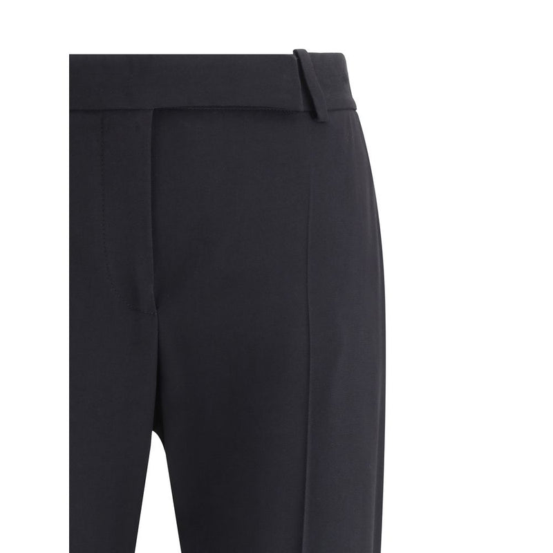 Pantalones acampanados negros de acetato de Alexander McQueen