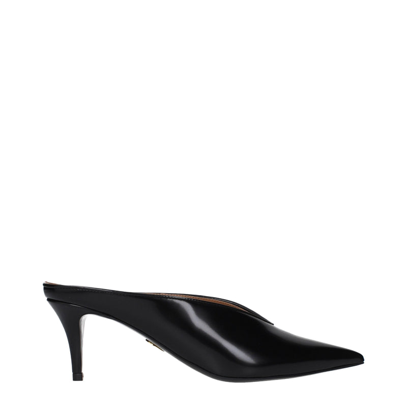 Scarpins pretos de salto alto em couro Stella McCartney