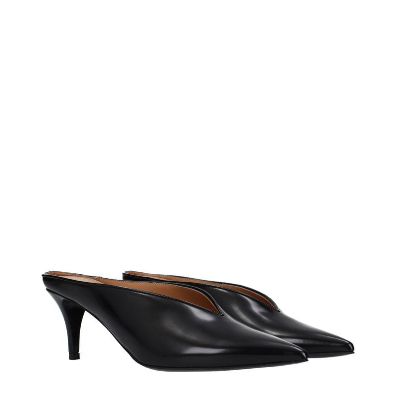 Scarpins pretos de salto alto em couro Stella McCartney
