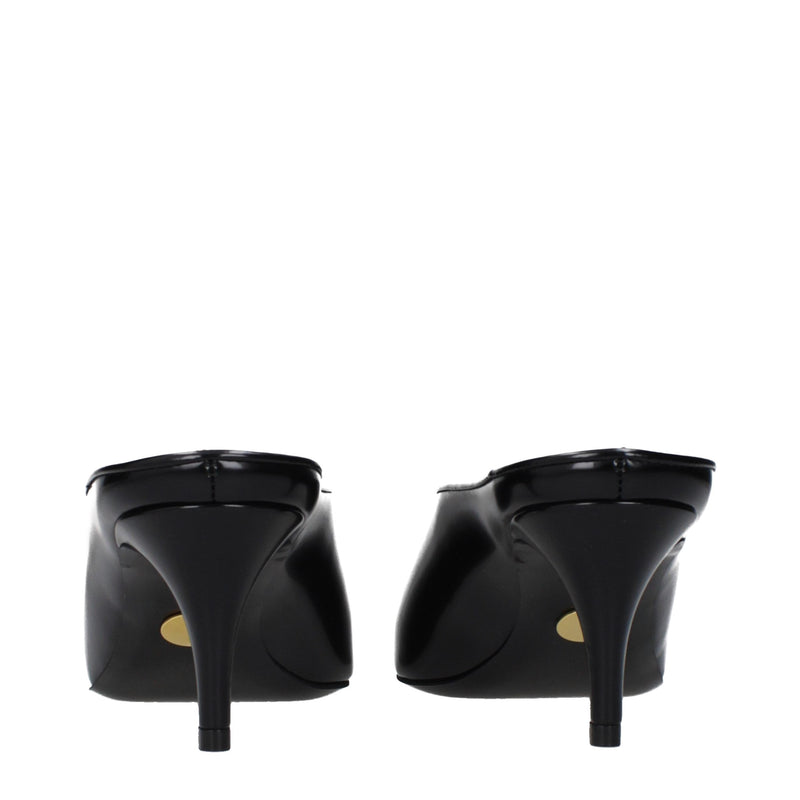 Scarpins pretos de salto alto em couro Stella McCartney