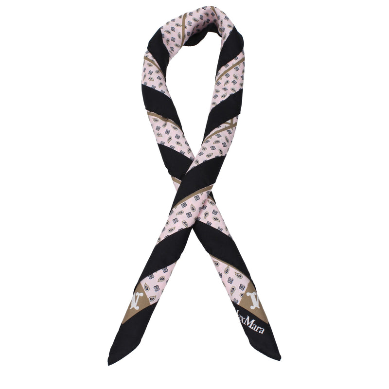 Foulard en soie rose Max Mara