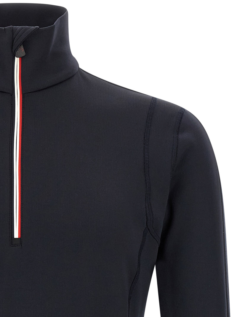 Felpa in poliammide blu Moncler Grenoble