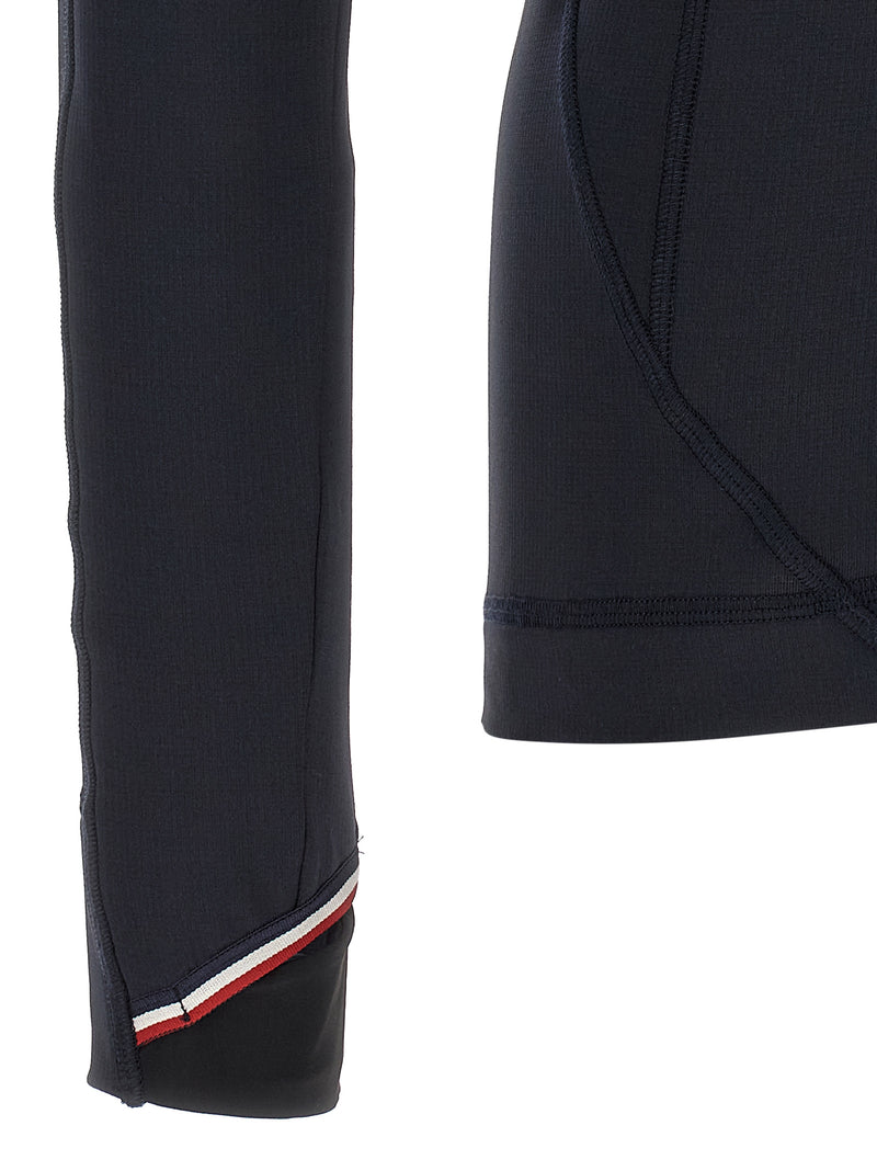 Felpa in poliammide blu Moncler Grenoble