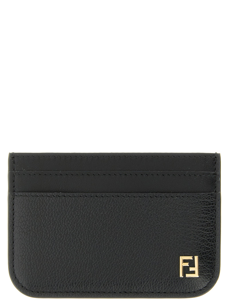 Tarjetero Fendi de piel de becerro negra