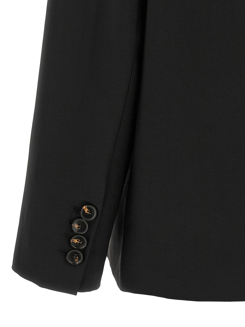 Blazer noir Ganni en polyester