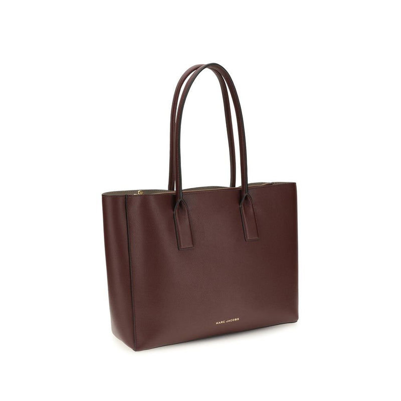 Borsa a spalla Marc Jacobs in pelle di vitello marrone Bos Taurus