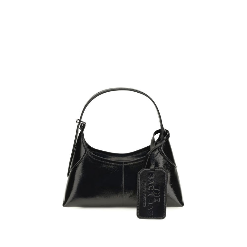 Borsa a spalla Marc Jacobs in pelle di vitello nera Bos Taurus