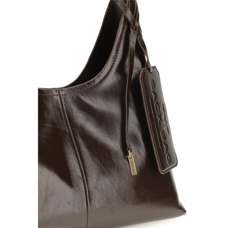 Borsa a spalla Marc Jacobs in pelle di vitello marrone Bos Taurus