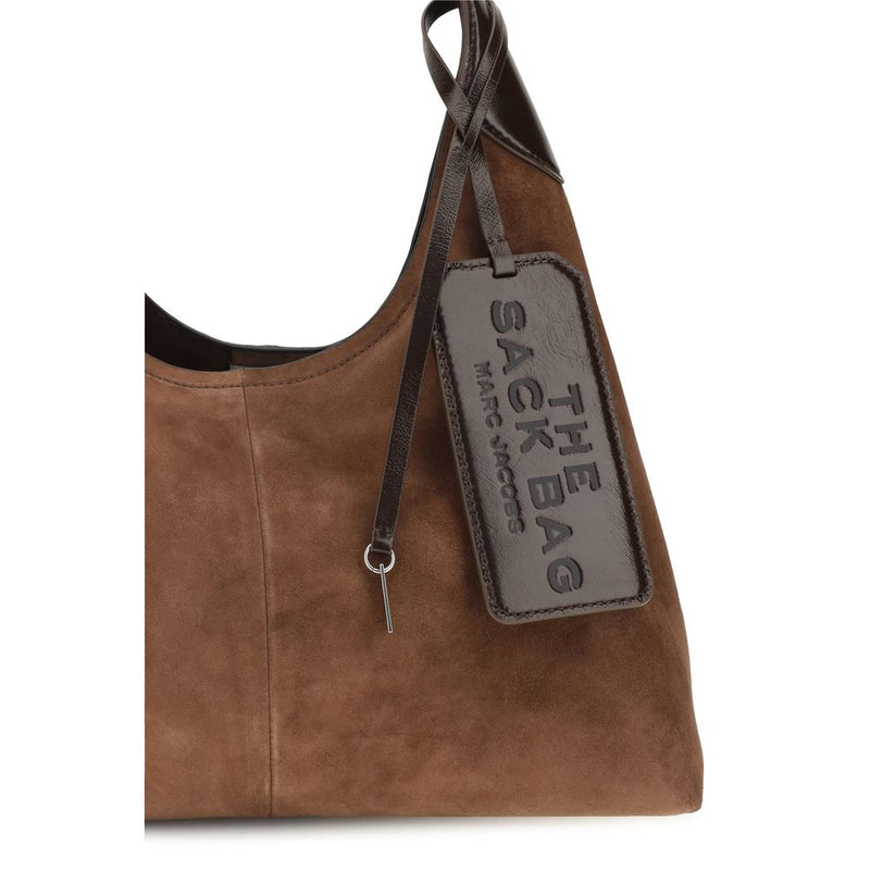 Borsa a tracolla in pelle scamosciata marrone Marc Jacobs