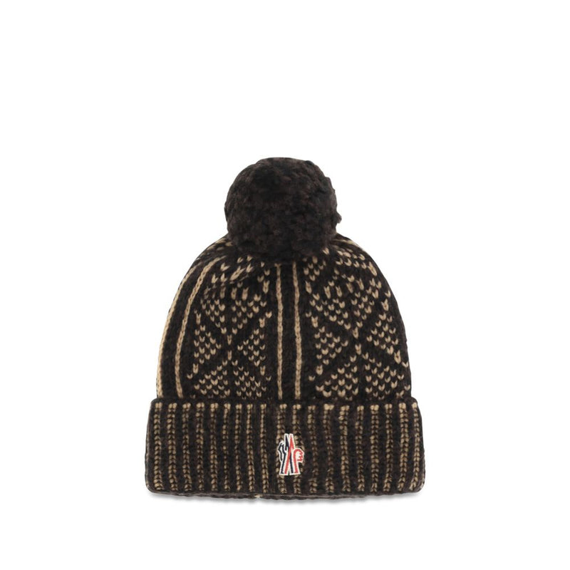 Berretto marrone in alpaca Vicugna pacos Moncler Grenoble