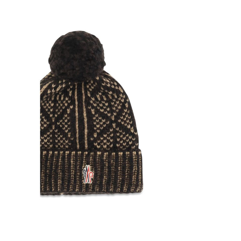 Berretto marrone in alpaca Vicugna pacos Moncler Grenoble