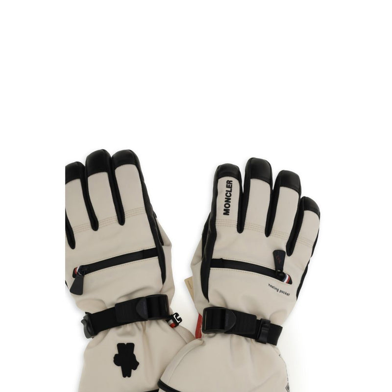 Guanti beige in poliammide Moncler Grenoble