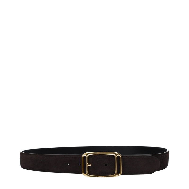 Cinto regular de couro marrom Tom Ford