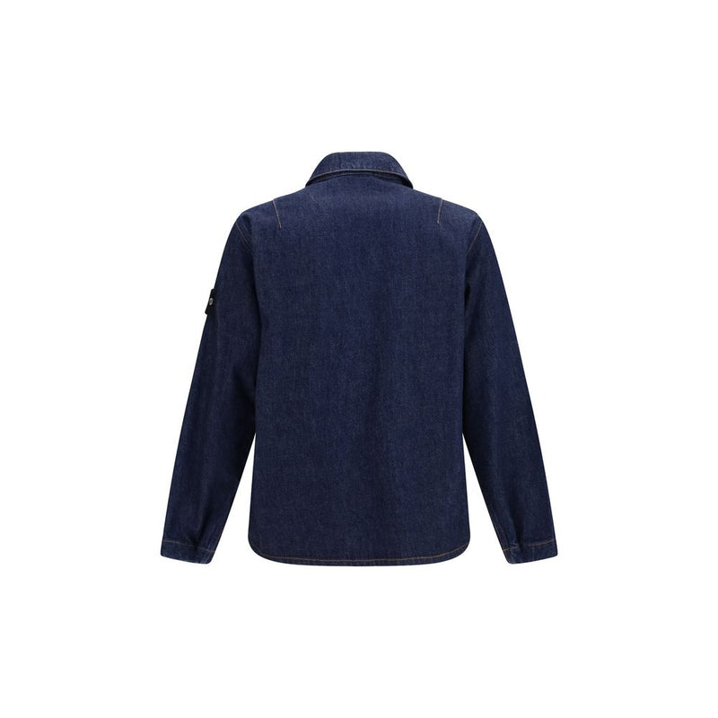 Veste en denim de coton bleu Stone Island