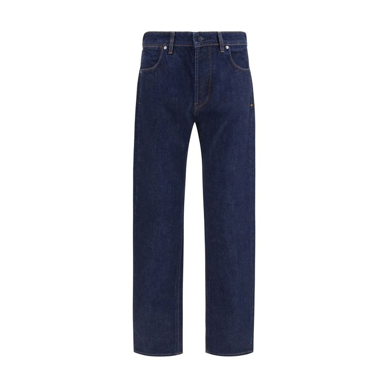 Jeans blu in cotone Stone Island a gamba dritta