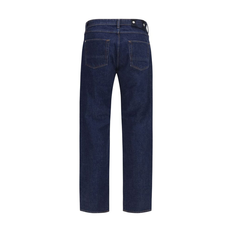 Jeans blu in cotone Stone Island a gamba dritta