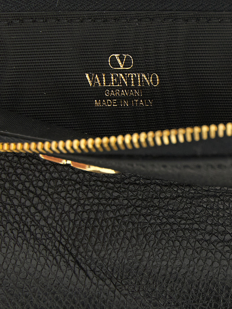 Valentino Garavani Black Lamb Leather Cardholder