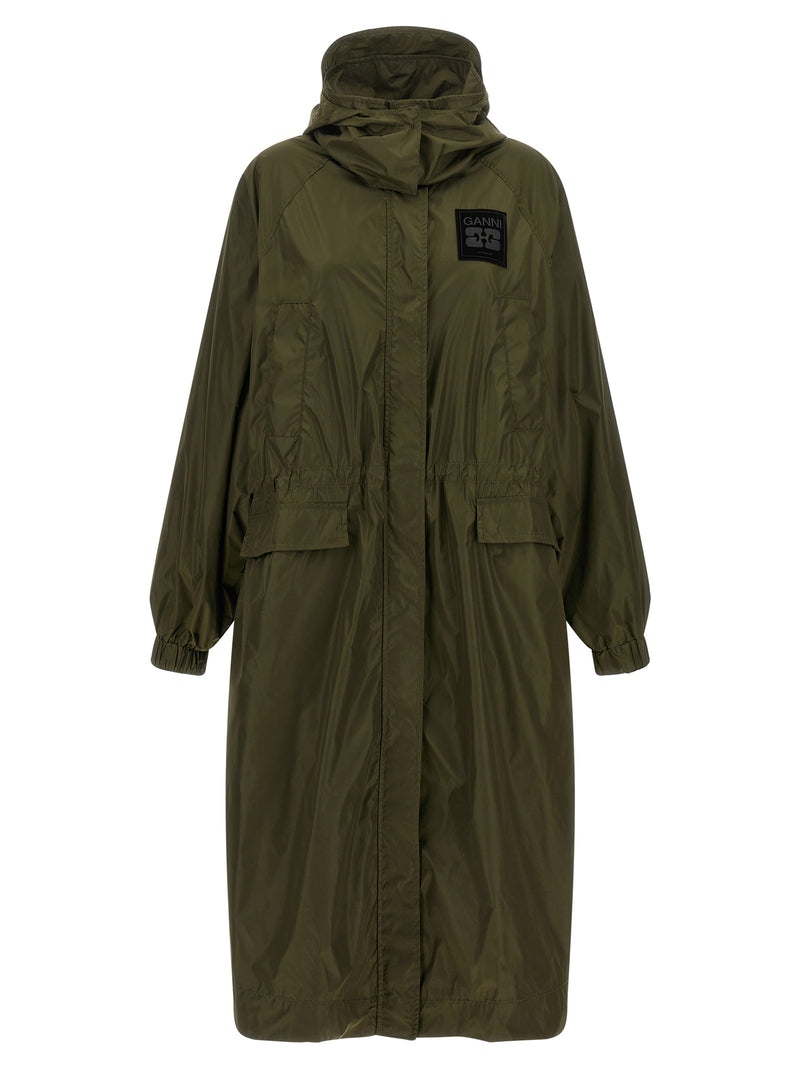 Ganni Bicolor Recycled Polyamide Coat