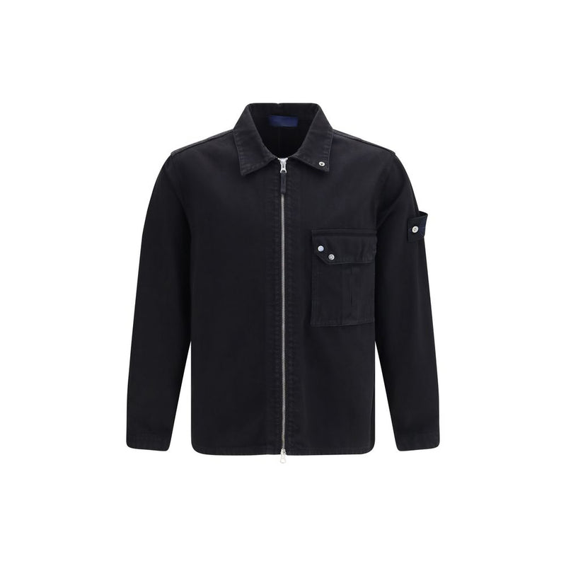 Veste en denim Stone Island noire en coton