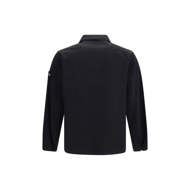 Veste en denim Stone Island noire en coton