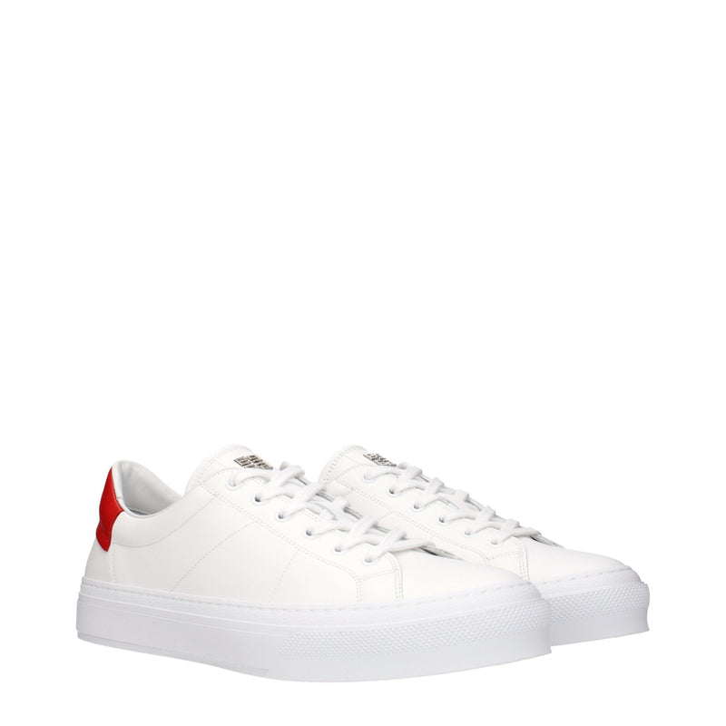 Tênis de cano baixo de couro branco Givenchy