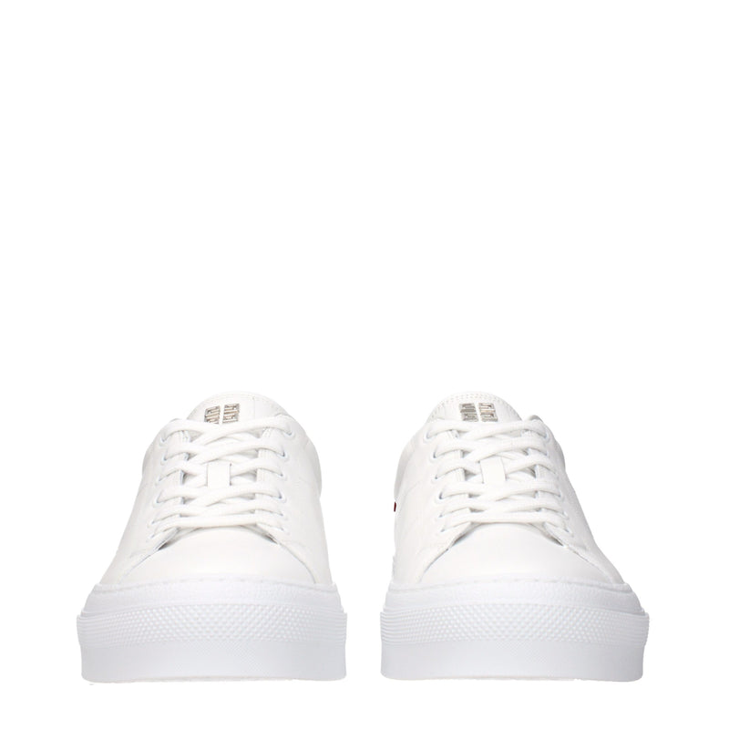 Tênis de cano baixo de couro branco Givenchy