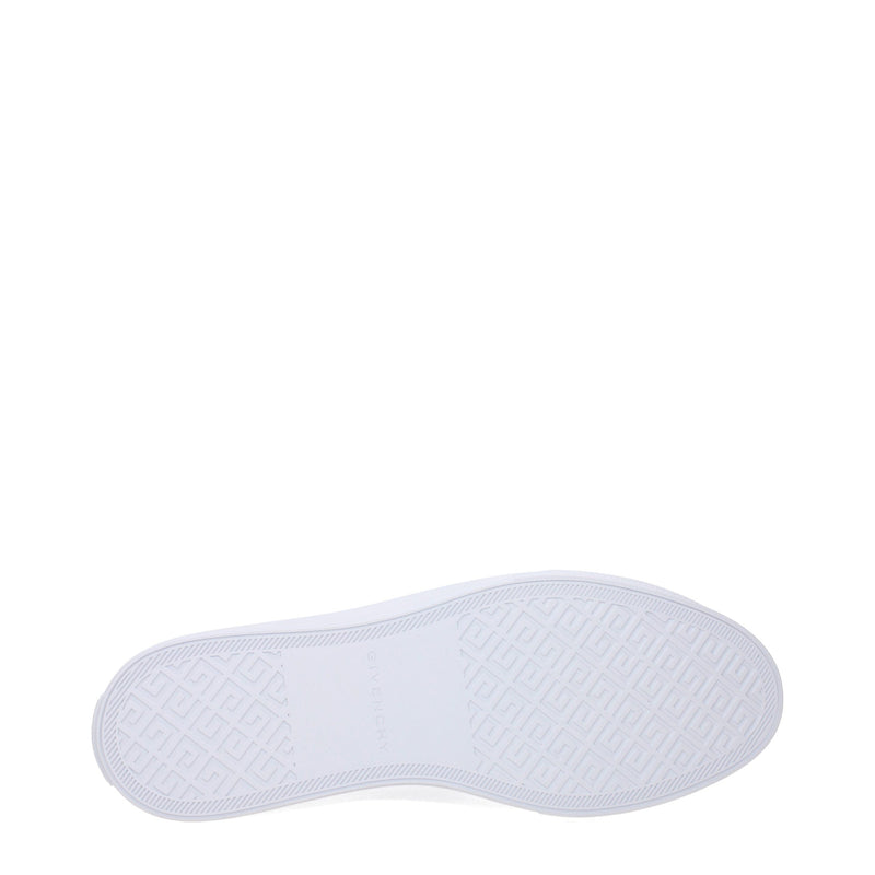 Tênis de cano baixo de couro branco Givenchy