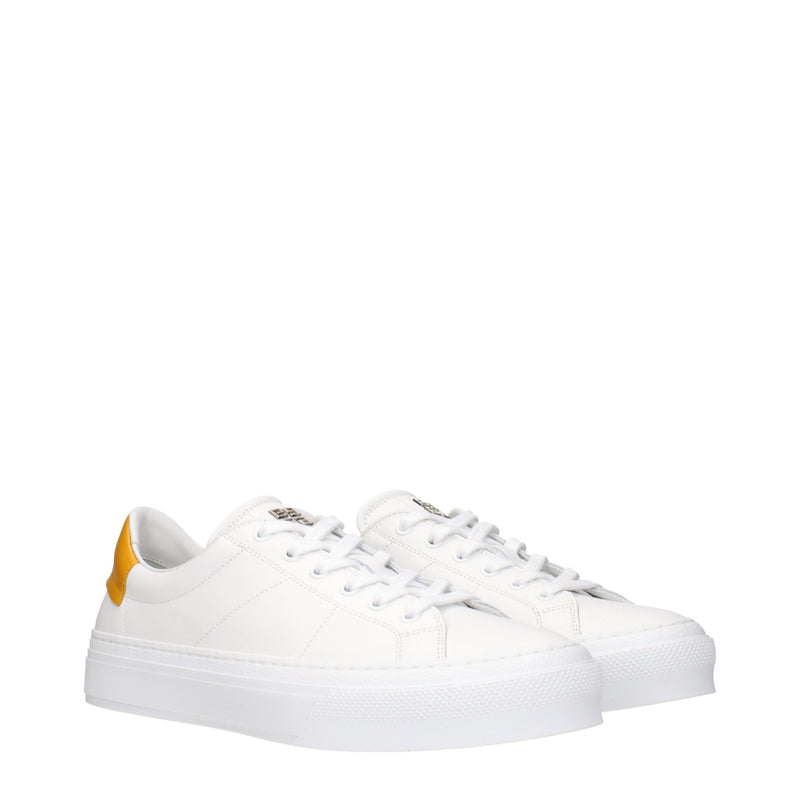 Tênis de cano baixo de couro branco Givenchy