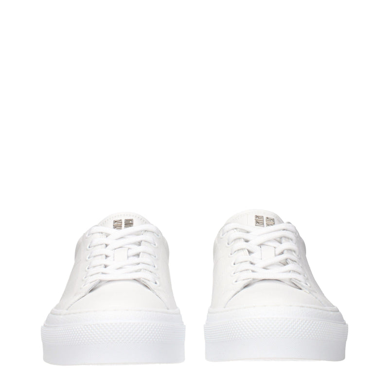 Tênis de cano baixo de couro branco Givenchy