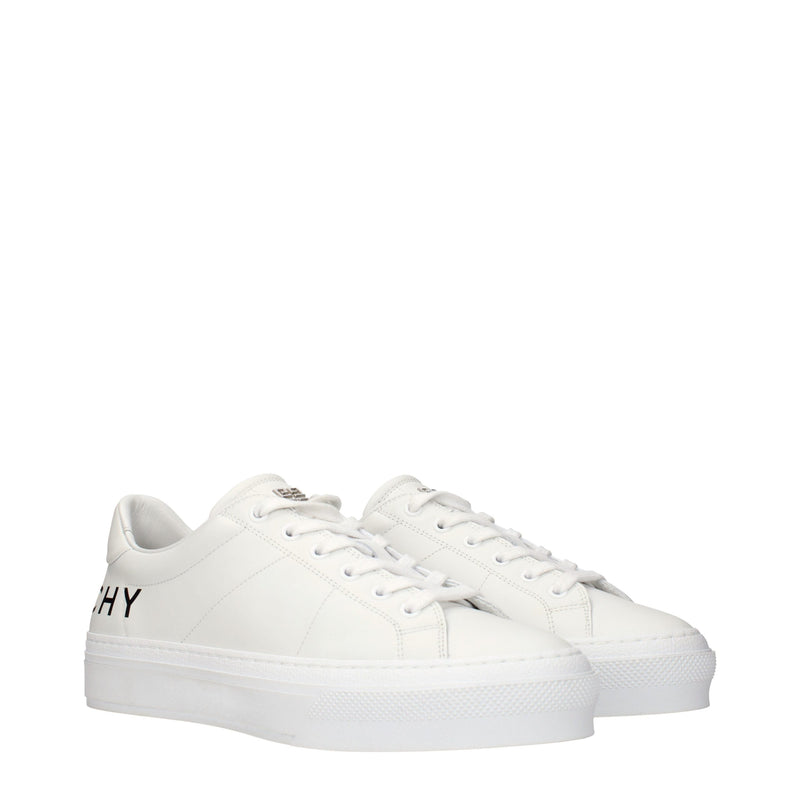 Baskets en cuir blanc Givenchy